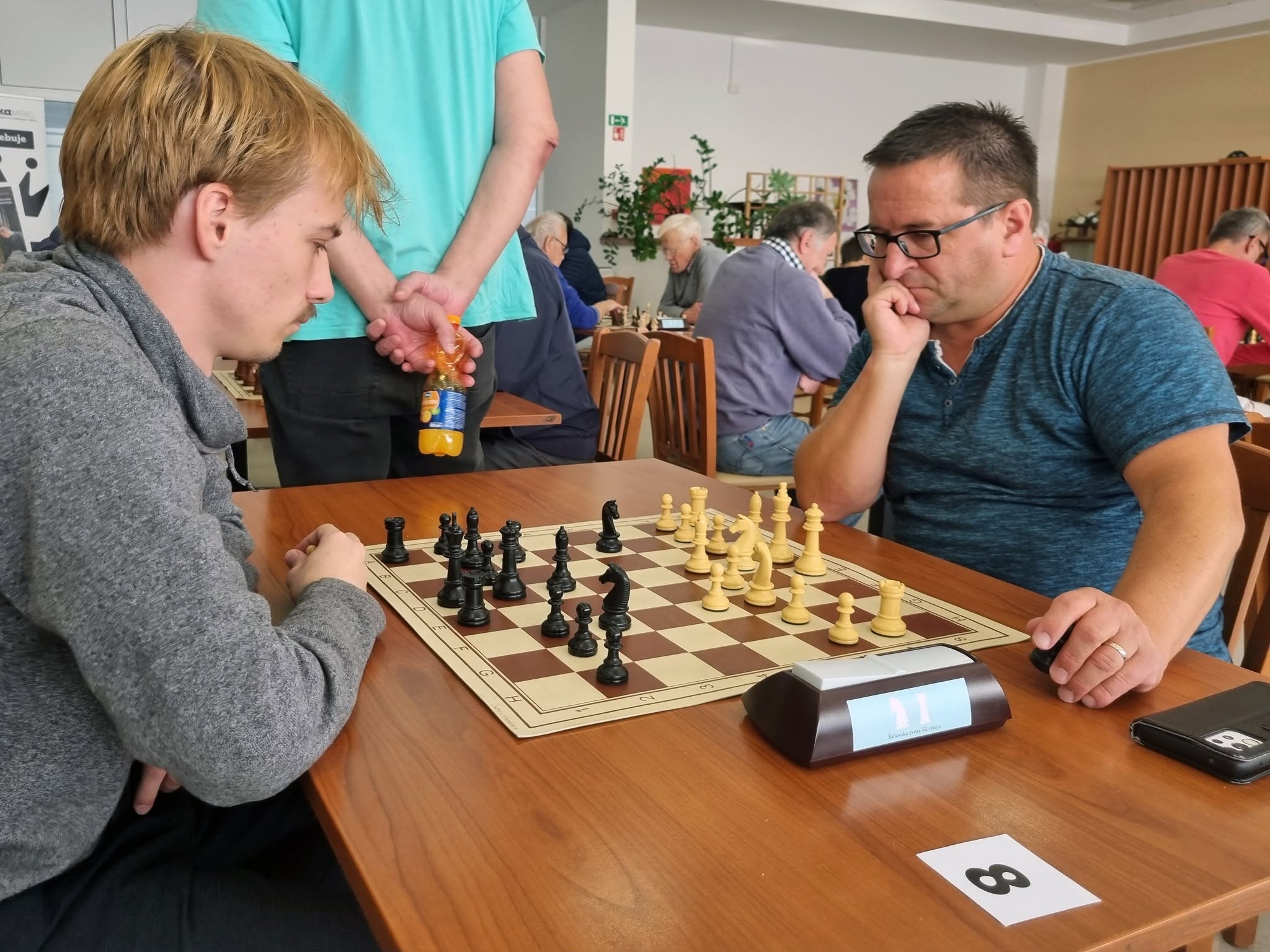 Samo Bobnar med partijo na 10. Pokalu Poljanske doline